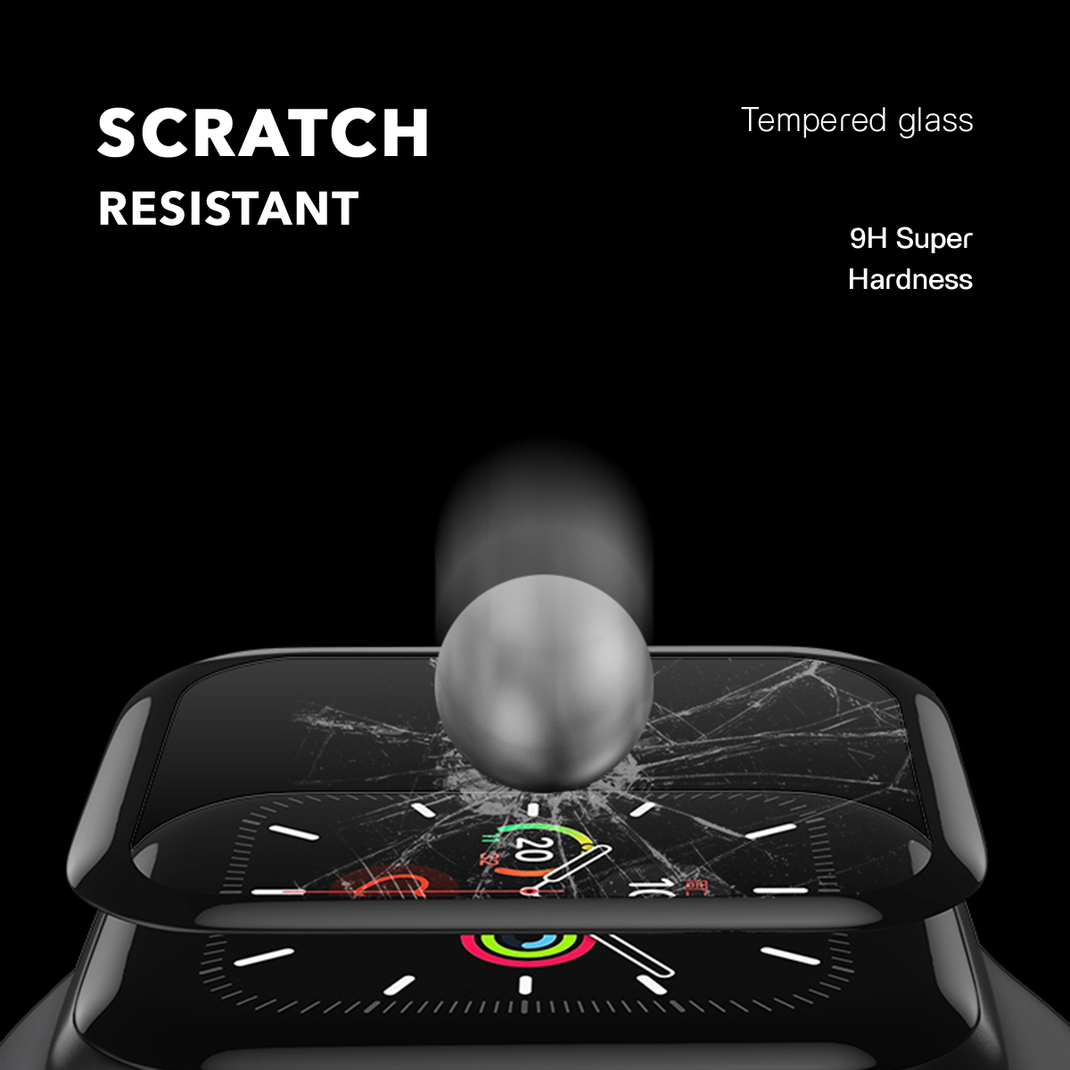 ข้อมูลเกี่ยวกับ กระจก 3D กาวยูวี เต็มจอ กาวเต็มแผ่น for Apple Watch Series 6 SE 4 5   40/44mm, Series 7 41/45mm, Series 8 49mm,ติดแบนสนิท ฟิล์มกระจก ฟิล์มกันรอย UV Glue Glass Tempered glass#A-019