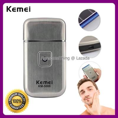 Kemei ที่โกนหนวดไฟฟ้า เครื่องโกนหนวดไฟฟ้า ที่โกนหนวด โกนหนวดไฟฟ้า เครื่องโกนหนวด Electric Shaver มินิ USB ชาร์จลูกสูบใบมีดมีดโกนหนวดไฟฟ้า KM-5088