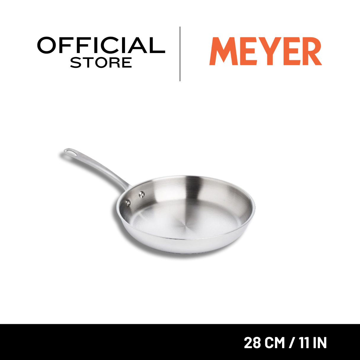 MEYER WHITE STEEL 28CM/11" OPEN FRYPAN ราคา 1,115 บาท*ส่งฟรี
