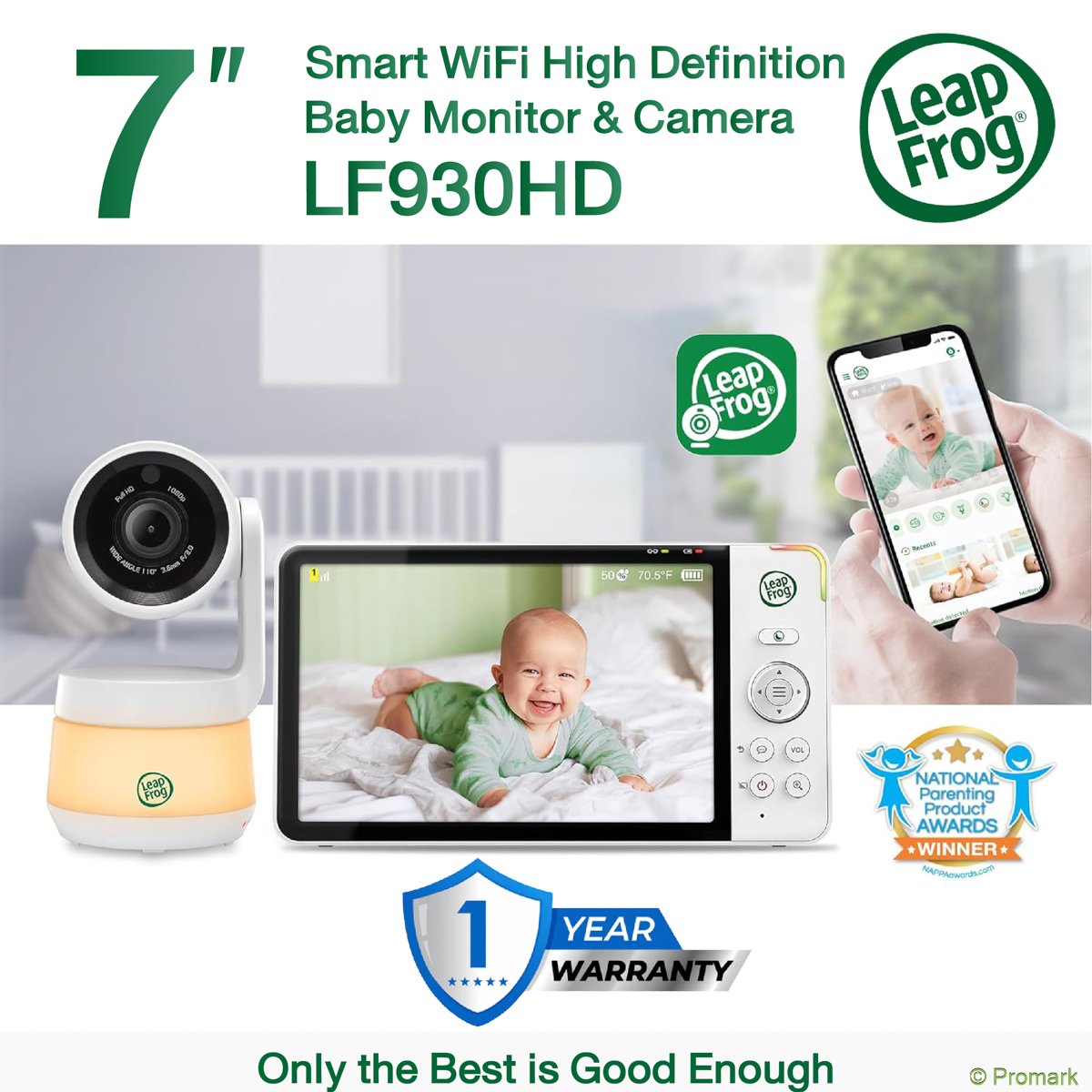 ผลิตภัณฑ์แม่และเด็ก Leapfrog (รับประกัน 1 ปี) แอพ Baby Camera Wifi หรือเชื่อมต่อโดยตรงกับจอภาพ LCD Baby Camera Monitor หน้าจอ LCD เชื่อมต่อกับ Wifi ผ่านแอพ ราคา 13,999 บาท*ส่งฟรี