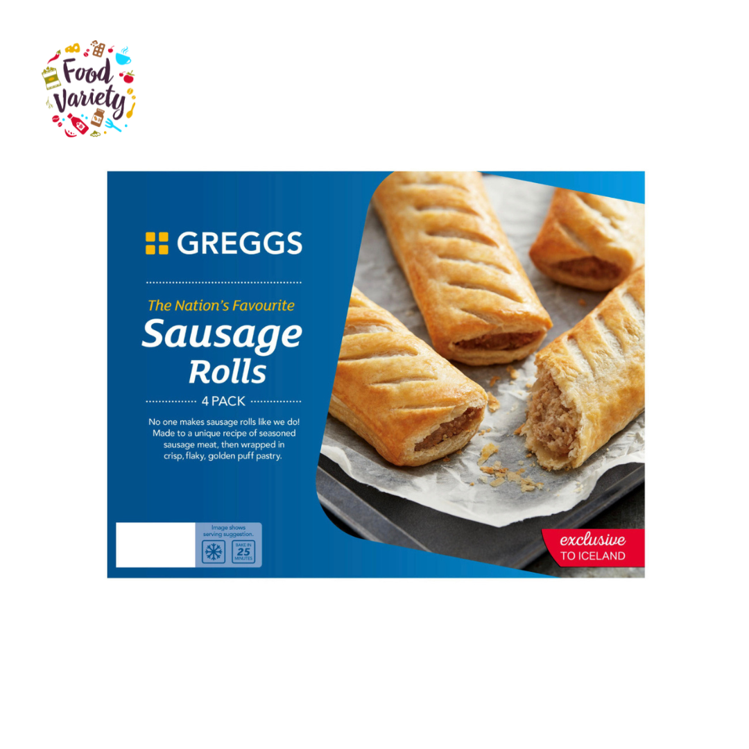 Greggs Sausage Rolls 4 pack 427g, Greggs, British Sausage Roll