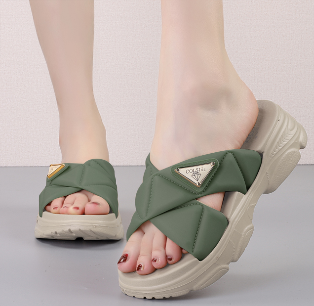 CC 2026 Pearl Flat Sandals Lambskin  Double C Logo