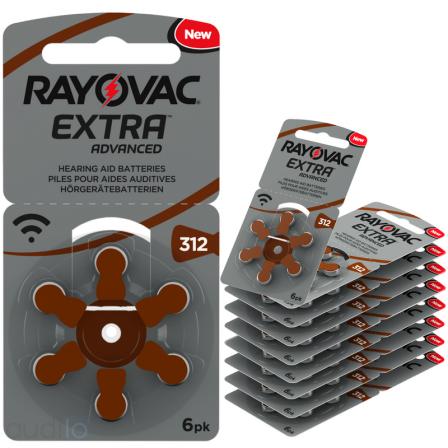 ถ่านเครื่องช่วยฟัง RAYOVAC A312(PR41) กล่องละ 10 แพ็ค (60ก้อน)