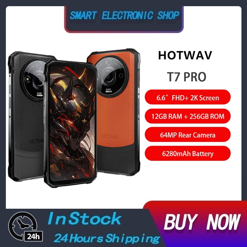 HOTWAV T7 Proสมาร์ทโฟนที่ทนทานAndroid 13 6.6 นิ้วFHD + 12(6 + 6)GB 256GBโทรศัพท์มือถือ 64MP 6280MAhโทรศัพท์มือถือNFC ราคา 6,500 บาท*ส่งฟรี