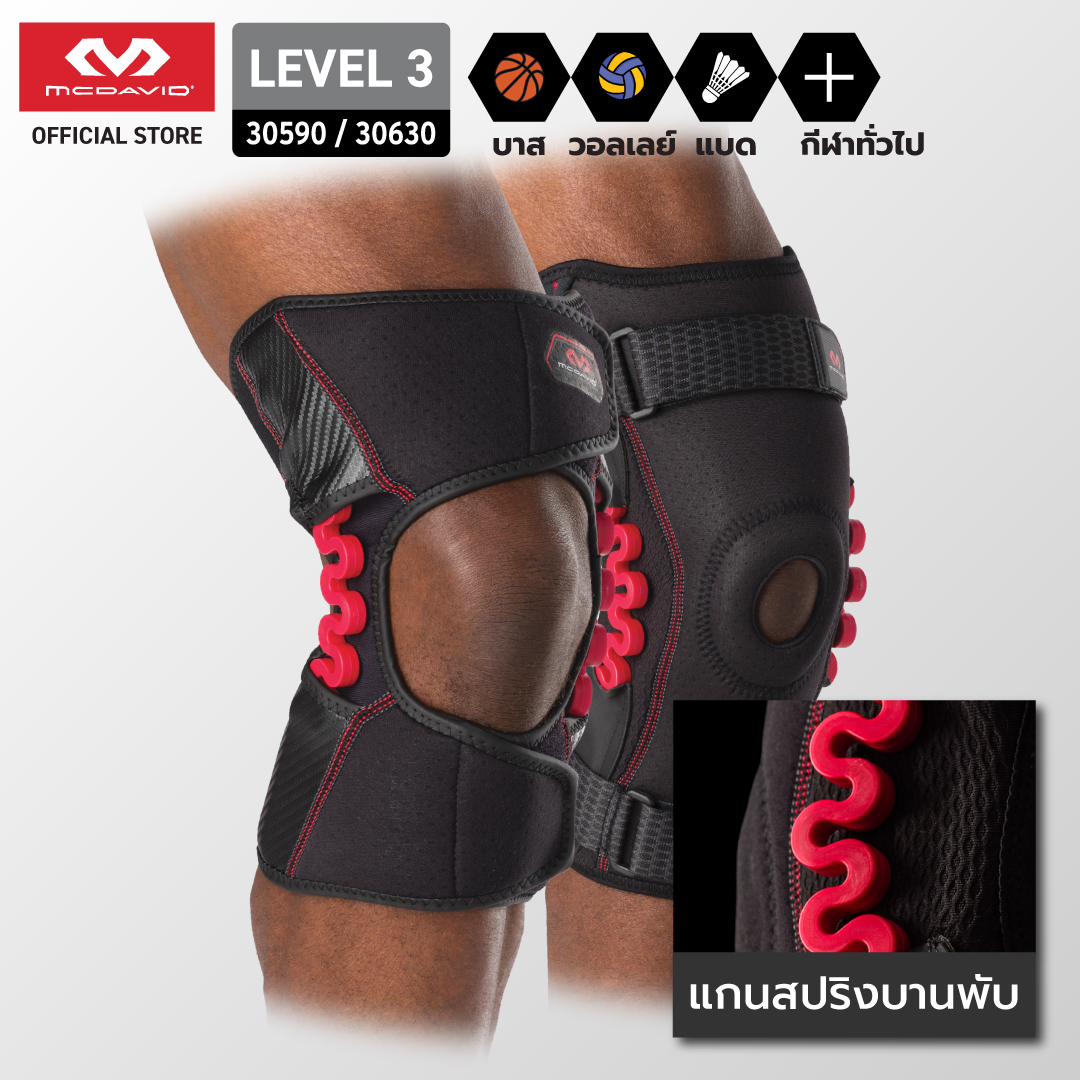 Mcdavid 30630 Level3 Knee Support with Spring Hinge Nrg Knee Brace Knee Strap Hinge Knee Brace Knee Sleeve Knee Support ราคา 2,750 บาท*ส่งฟรี