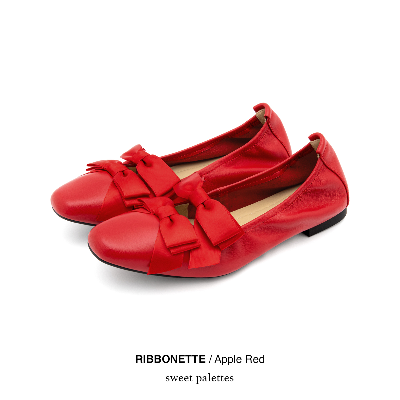 Sweet Palettes รองเท้าหนังแกะ Ribbonette Apple Red ราคา 2,890 บาท*ส่งฟรี