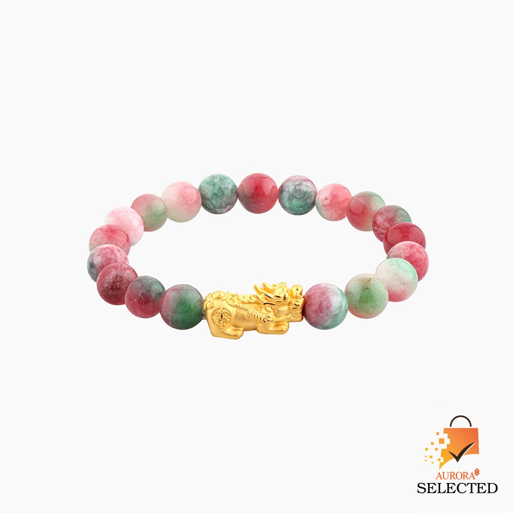 สร้อยข้อมือ AURORA Selected ปี่เซียะหินมงคล ทองแท้ 99.9% น้ำหนัก 0.89 กรัม Design ราคา 9,990 บาท*ส่งฟรี