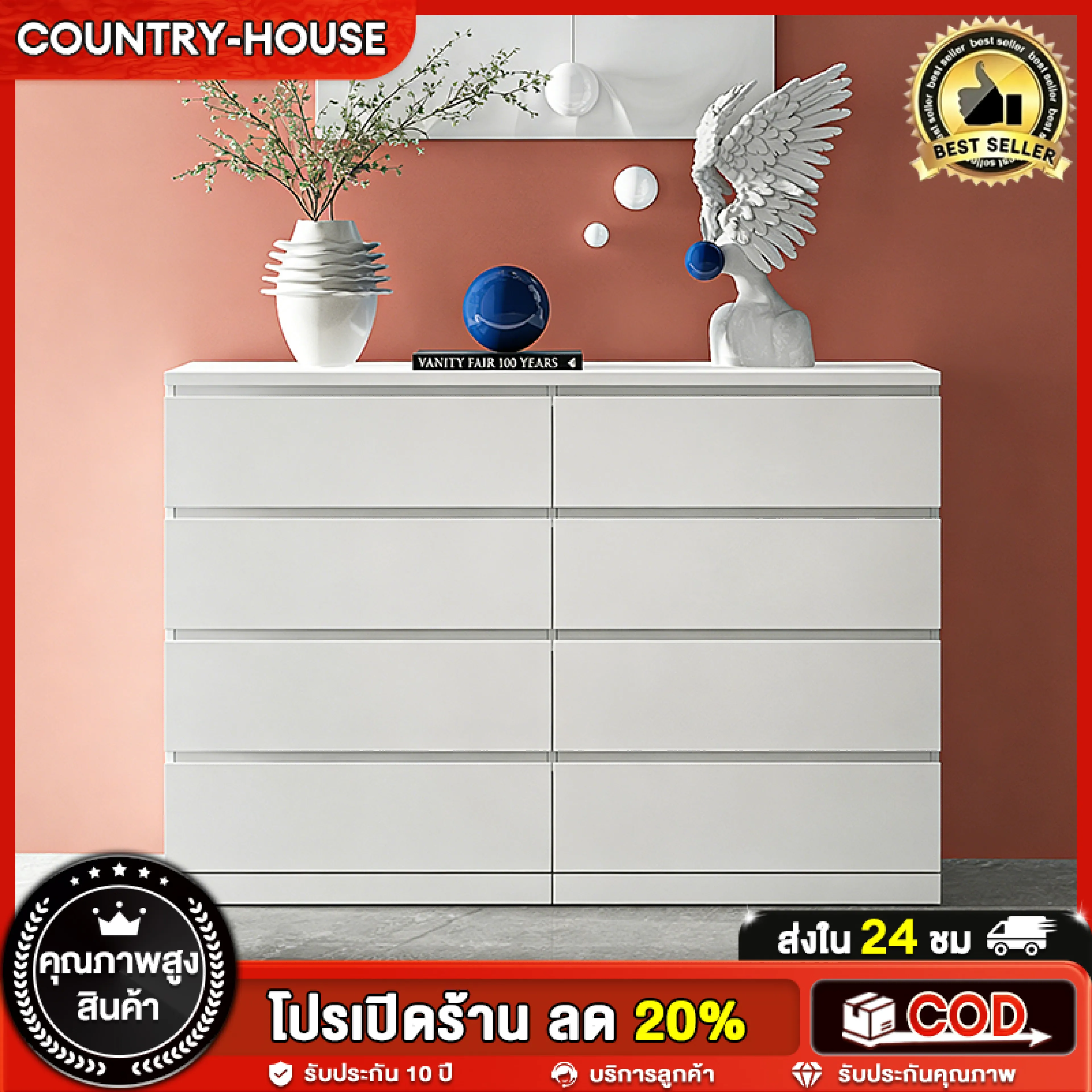 (Ready to Ship) Low Cabinets, Drawer Cabinets, Low-Shaped Cabinets, Storage Cabinets, Drawers, Extra-Thick Drawers, Alternating Colors, Drawer Cabinets, Storage Drawers. White Wardrobe Storage Cabinet Bed End Storage Cabinet