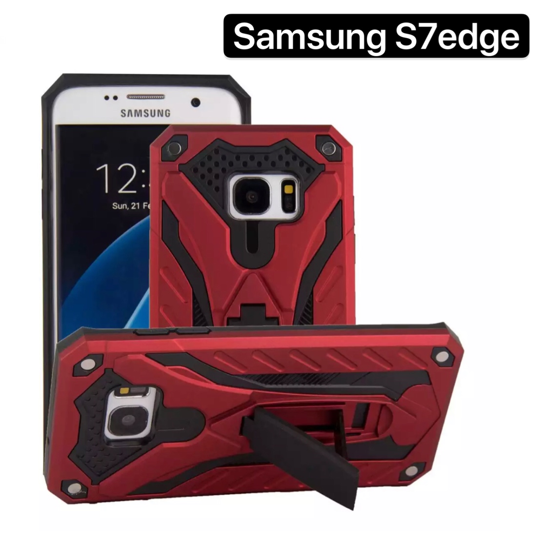 [ส่งจากไทย] Case Samsung S7edge เคสซัมซุง S7EDGE เคสนิ่มTPU เคสหุ่นยนต์ เคสไฮบริด มีขาตั้ง เคสกันกระแทก สินค้าใหม่ TPU CASE