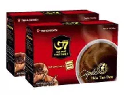 กาแฟดำ G7 กาแฟเวียดนาม แบบสำเร็จรูป 2 กล่อง (1 กล่องมี 15 ซอง) ราคา 105 บาท*ส่งฟรี