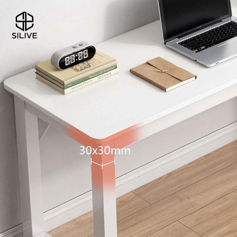 มุมมองเพิ่มเติมของสินค้า Silive Shop สปอตสินค้า🔥 โต๊ะคอม มีขนาด 140*40*73 cm โต๊ะทำงาน โต๊ะอาหาร โต๊ะไม้ โต๊ะอ่านหนังสื ดีไซน์ สวยงาม # DN 05