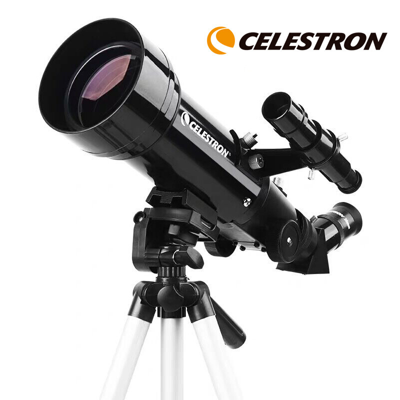 Celestron Travel Scope 70 Telescope 70/400 Mm. 20X-40X Magnification, Fully Coated Lenses, Aluminum Stand. Suitable for Beginners, Stargazing, Viewing Scenery, Portable. ราคา 3,330 บาท*ส่งฟรี