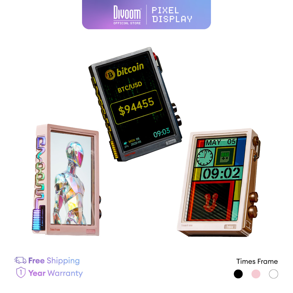กรอบรูปดิจิตอล Divoom Times Frame - Black / Pink / White ราคา 5,590 บาท*ส่งฟรี