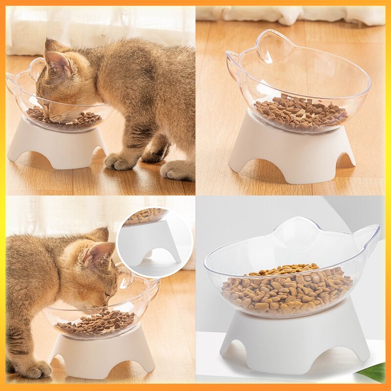 ชามอาหารสัตว์เลี้ยง ชามอาหารแมว ชามอาหารสุนัข 15 องศา ชามใส่อาหารสัตว์เลี้ยง โปร่งใส ป้องกันกระดูกสันหลังคอ ราคา 17 บาท*ส่งฟรี
