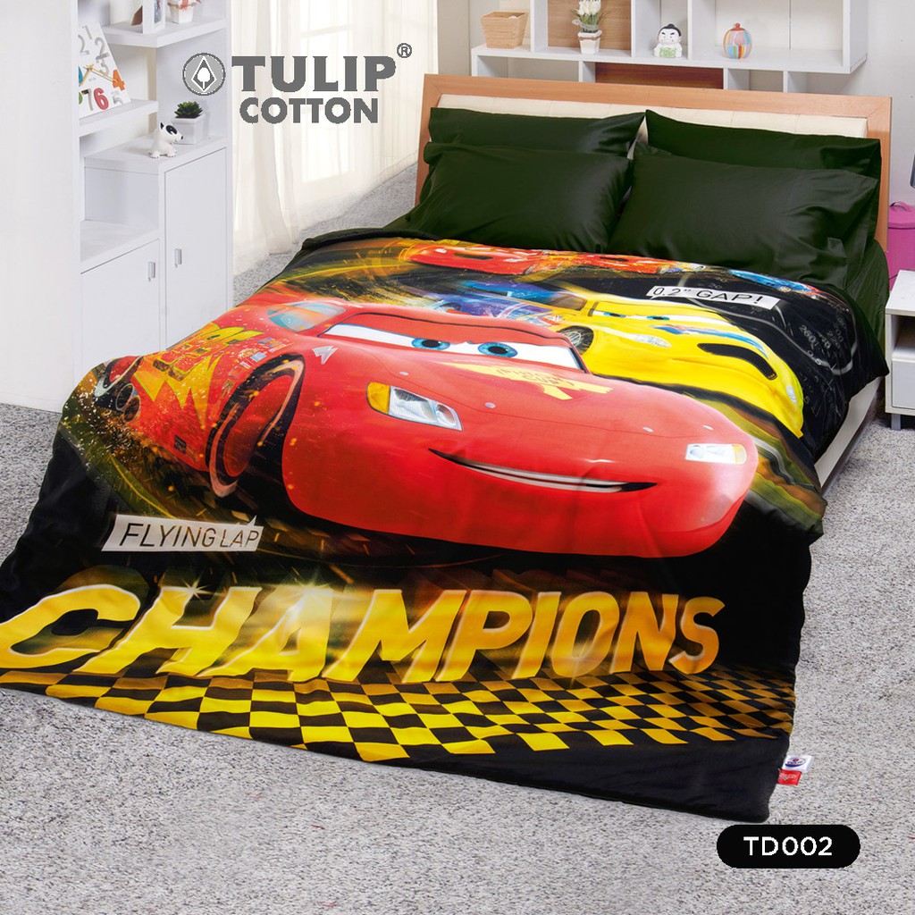 Tulip รุ่น Cotton Digital Print ผ้าห่มนวม 70X90 ลิขสิทธิ์ Cars ลาย TD002 ราคา 3,590 บาท*ส่งฟรี