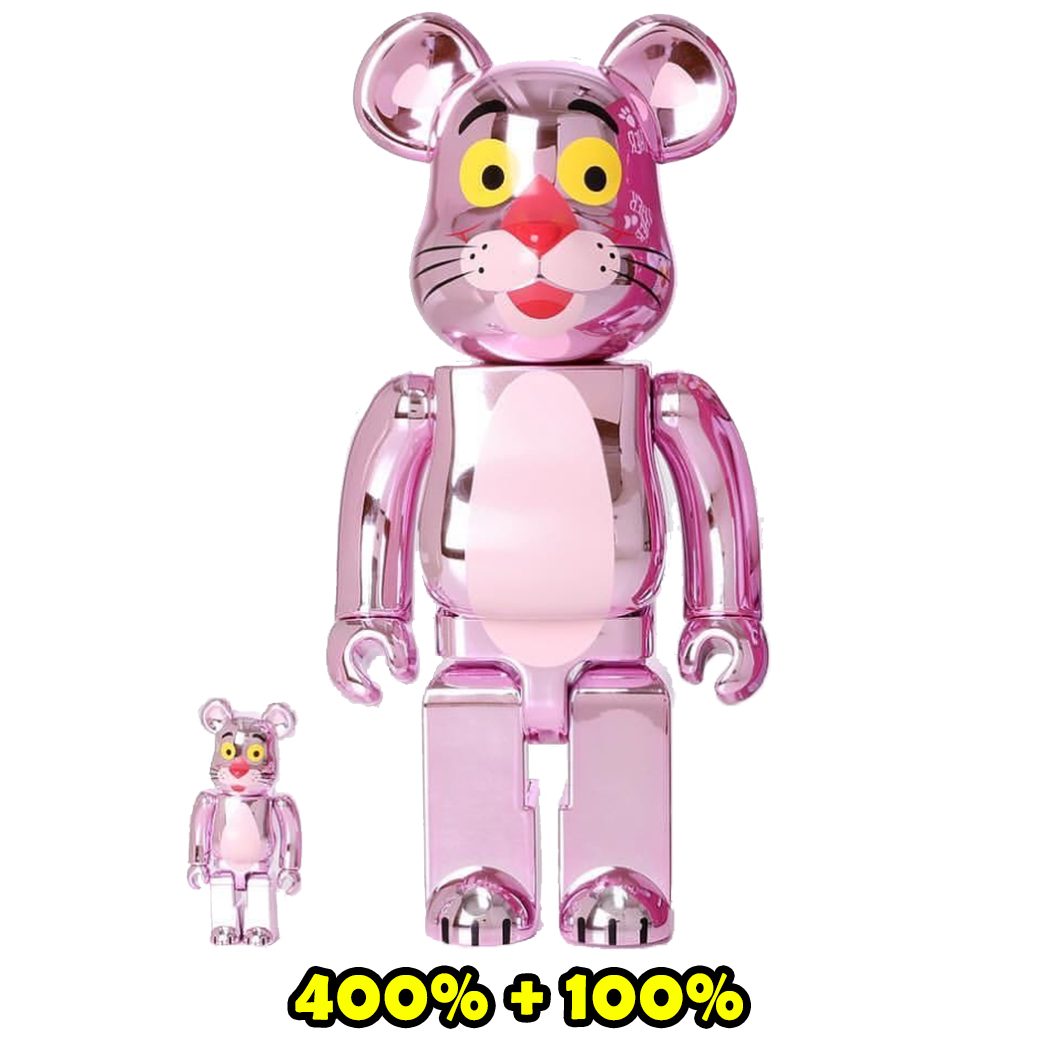 BEARBRICK PINK PANTHER CHROME Ver.100％ & 400％ (TC) สินค้าใหม่