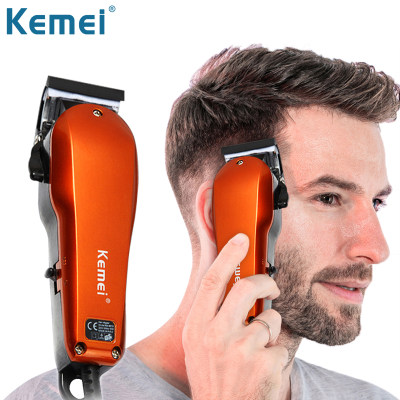 Kemei ปัตตาเลี่ยนแบบมีสาย สำหรับช่างตัดผมมืออาชีพ หัวตัดสเตนเลส KM-9012 Kemei Barber Hair Clipper Trimmer ใบมีดเหล็กไฟฟ้า Grooming Trimmers เครื่องโกนหนวดผู้ชายแบบมีสายเครื่องตัดผมอย่างรวดเร็ว