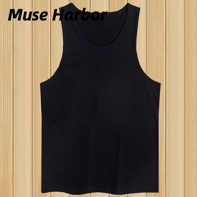 Muse Harbor เสื้อกล้ามผู้ชาย เสื้อกั๊กคอกลมลำลองผู้ชายรุ่นใหม่ดีไซน์ทันสมัยใส่สบายแมทช์ลุคง่าย ราคา 33 บาท*ส่งฟรี
