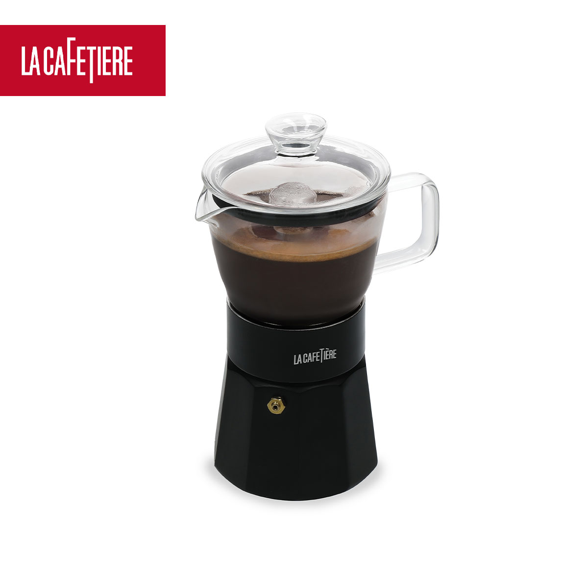 La Cafetiere Glass Espresso Maker - 6 cups, Black / Red / Silver ราคา 2,165 บาท*ส่งฟรี
