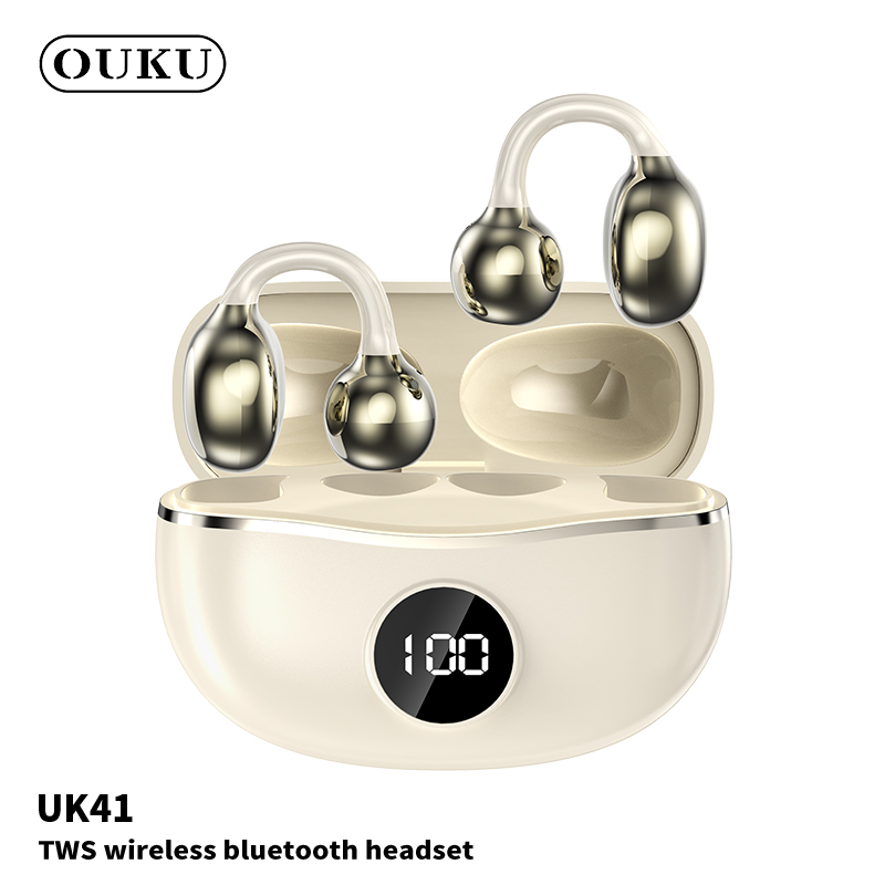 Ouku uk41 bt5.4 comfortable Bluetooth ear hook earphone 200mAh for 3-4 hours TWS ราคา 279 บาท*ส่งฟรี