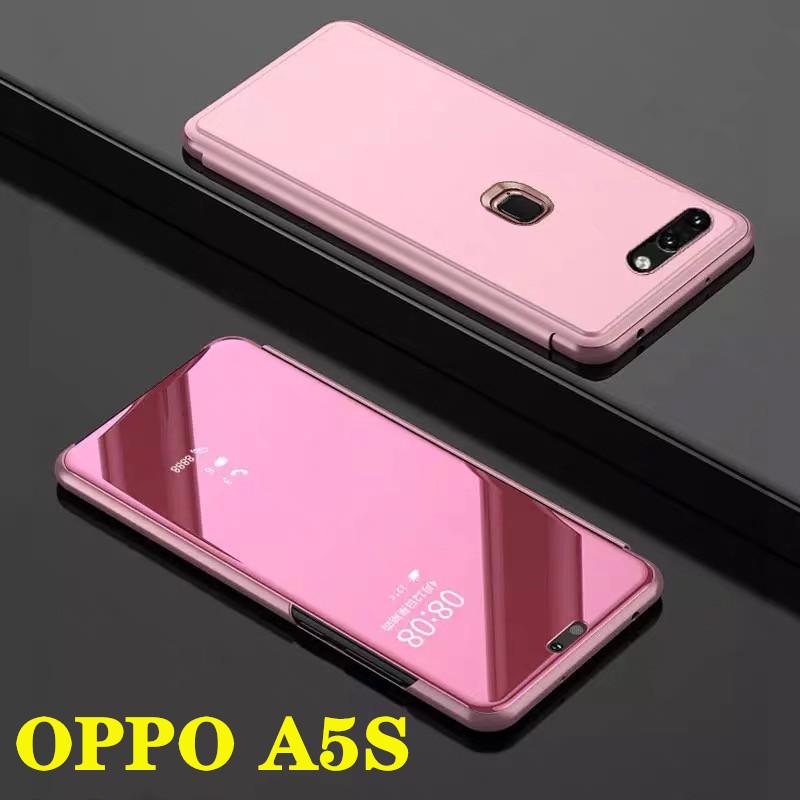 [ส่งจากไทย] เคสเปิดปิดเงา Case OPPO A5S / A12 เคสออฟโป้ OPPS A5s Smart Case Oppo A5s เคสกระจก เคสฝาเปิดปิดเงา สมาร์ทเคส เคสตั้งได้ Oppo A5s Sleep Flip Mirror Leather Case With Stand Holder เคสมือถือ เคสโทรศัพท์ รับประกันความพอใจ