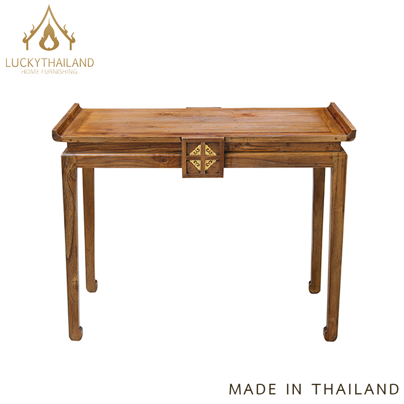 THAILUCKY โต๊ะทำงานไม้สักเก่า โต๊ะคอมพิเตอร์ โต๊ะเขียนหนังสือ ขนาด100cm ราคา 3,999 บาท*ส่งฟรี