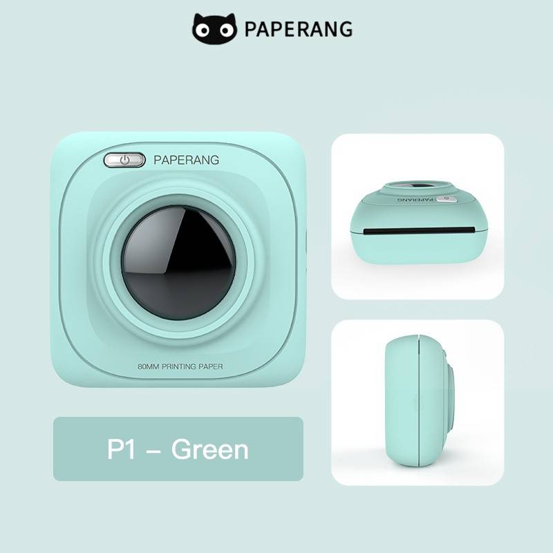 Paperang + Peripage เครื่องปริ้นพกพา Paperang P1 ใหม่เวอร์ชั่น2020 (แถมฟรีสติ๊กเกอร์เว้นขอบ 12 ม้วน) เครื่องปริ้นเตอร์  เครื่องปริ้นเตอร์ wifi