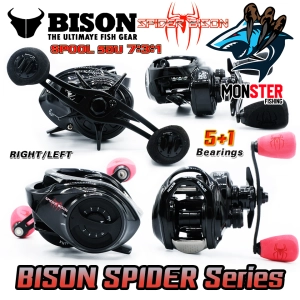 ภาพหน้าปกสินค้ารอกหยดน้ำ BISON SPIDER BAIT รุ่นใหม่ มีกิ๊กเสียง รอบ 7.3:1 มีทั้งหมุนซ้ายและหมุนขวา (FREE FISHING SOUND) ที่เกี่ยวข้อง