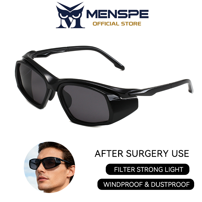 MENSPE Eye Protection Sunglasses Moisture-Proof Glasses Suitable for after Cataract Surgery Myopia Surgery Tac Polarized Sunglasses, Anti-Pollen, Anti-Fog, Anti-Sand, Windproof Lenses, Safety Glasses for Men and Women. ราคา 254 บาท*ส่งฟรี