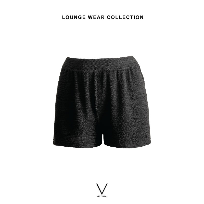 RESORT COLLECTION 2025 BLACK SMOCK LOUNGE SHORT กางเกงขาสั้น ผ้าสมอคสีดำ ราคา 1,908 บาท*ส่งฟรี