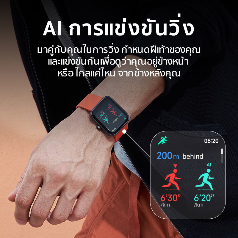 มุมมองเพิ่มเติมของสินค้า [ พร้อมส่ง ] Maimo Smart Watch 2.5D HD Screen สมาร์ทวอทช์ นาฬิกาสมาทวอช สายรัดข้อมืออัจฉริย วัดออกซิเจนในเลือด SpO2