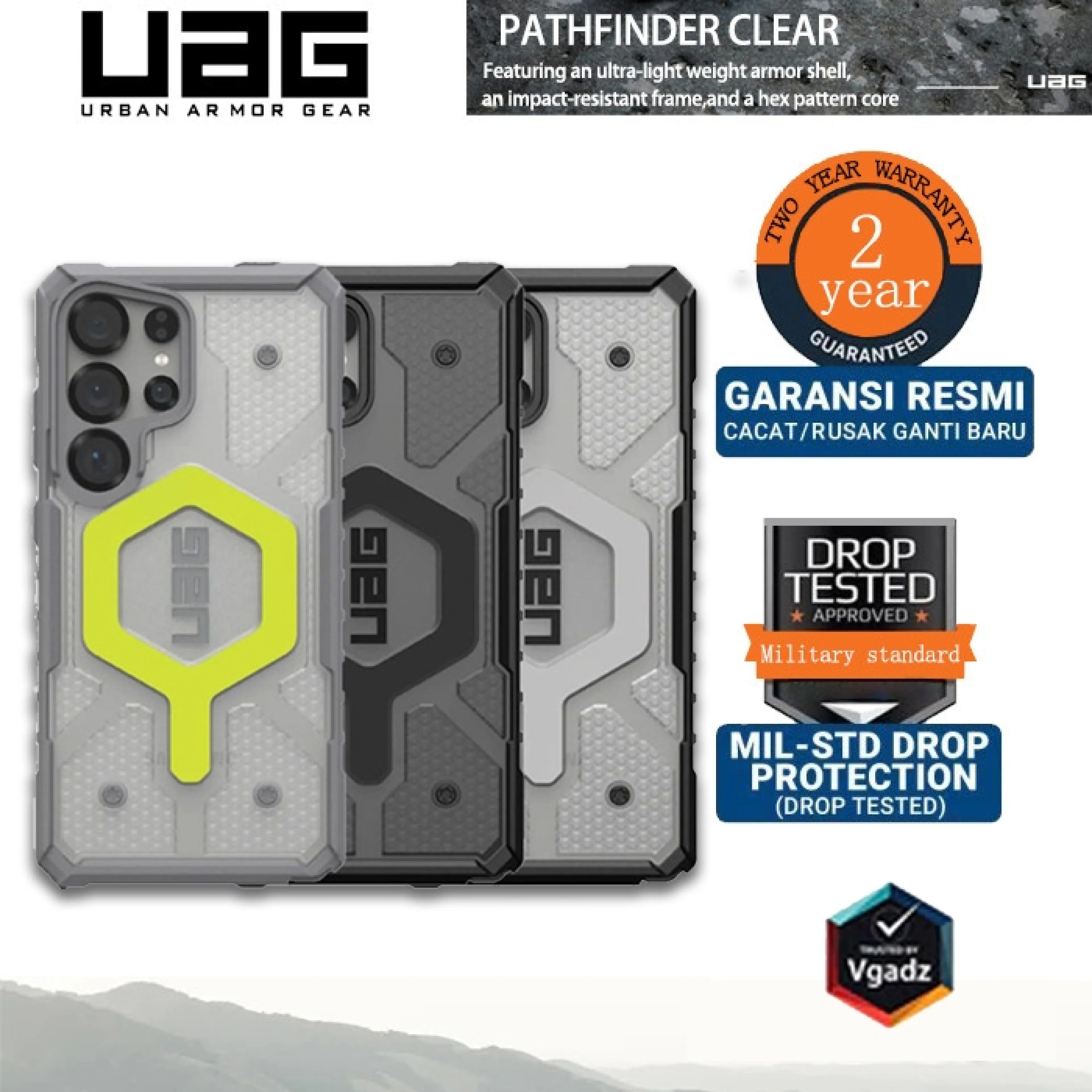 Uag Case Samsung S26 S25/S23/ S24 / S24 Plus / S24 Ultra/ S26 Ultra Model Pathfinder Clear Case with Magsafe