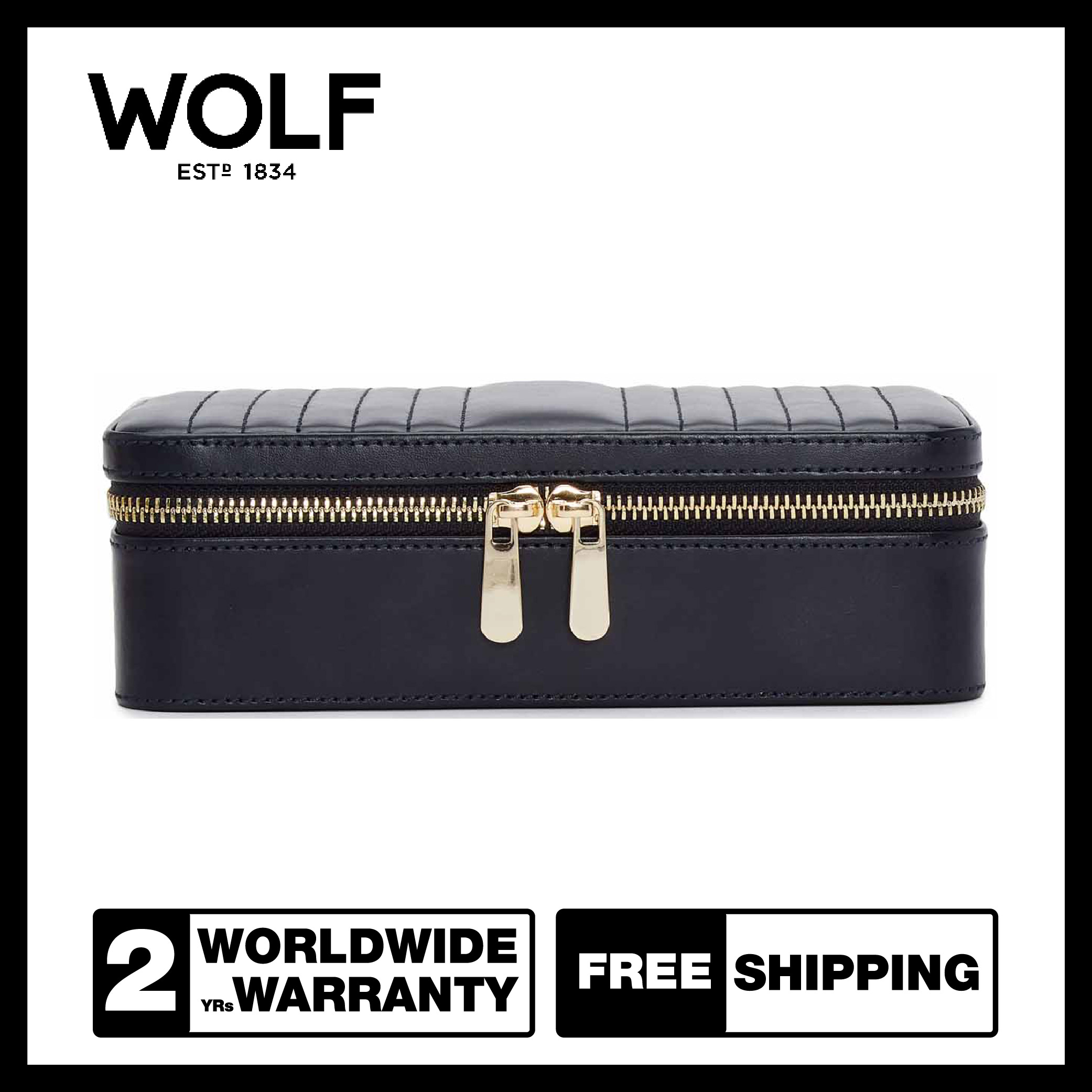 Jewelry Storage Box WOLF1834 Maria Medium Zip Case (Navy) ราคา 10,500 บาท*ส่งฟรี