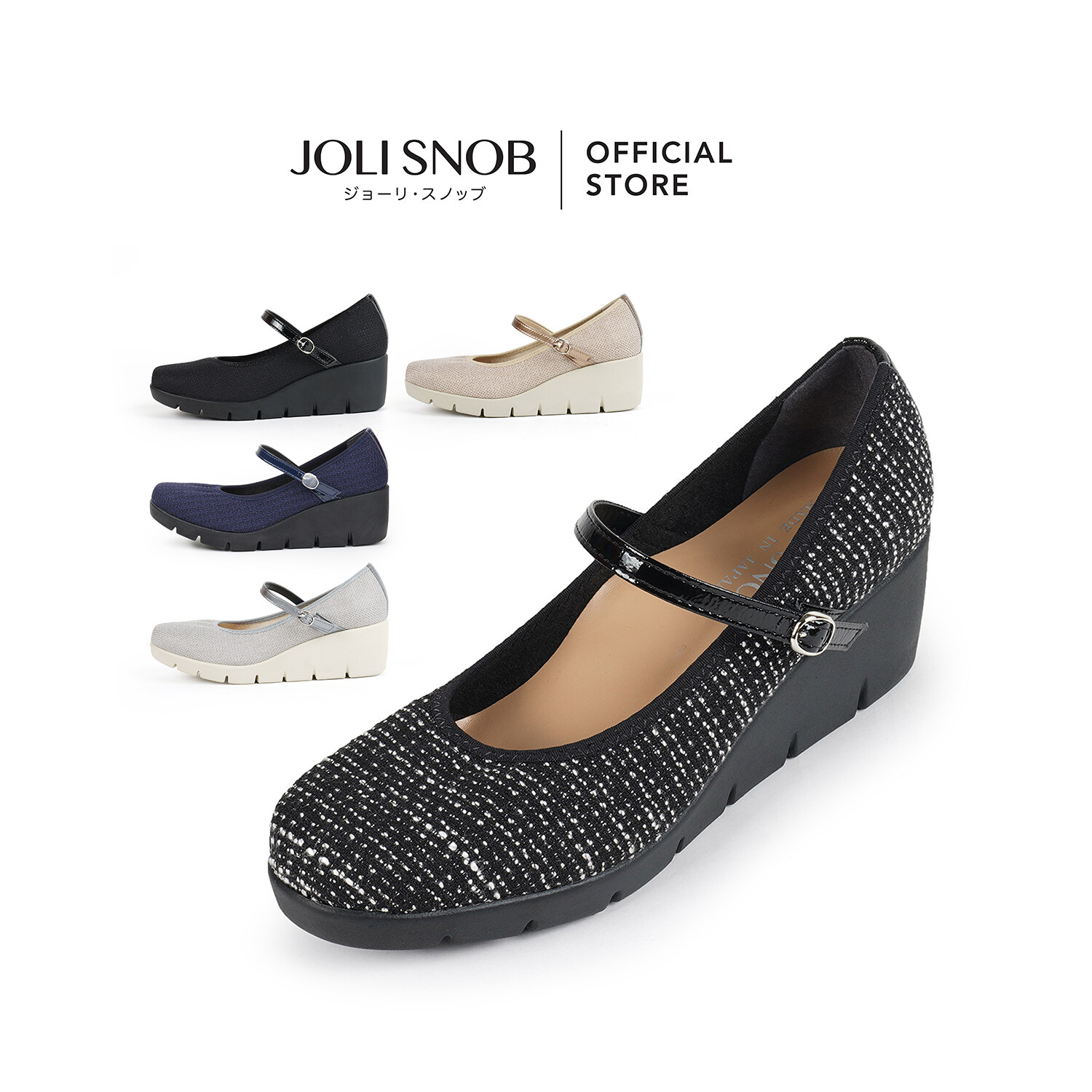 JOLI SNOB | Comfort High Heels รองเท้าส้นสูง ใส่สบาย ผู้หญิง Made in Japan | 「Camellia」 FC-39605 ราคา 4,590 บาท*ส่งฟรี