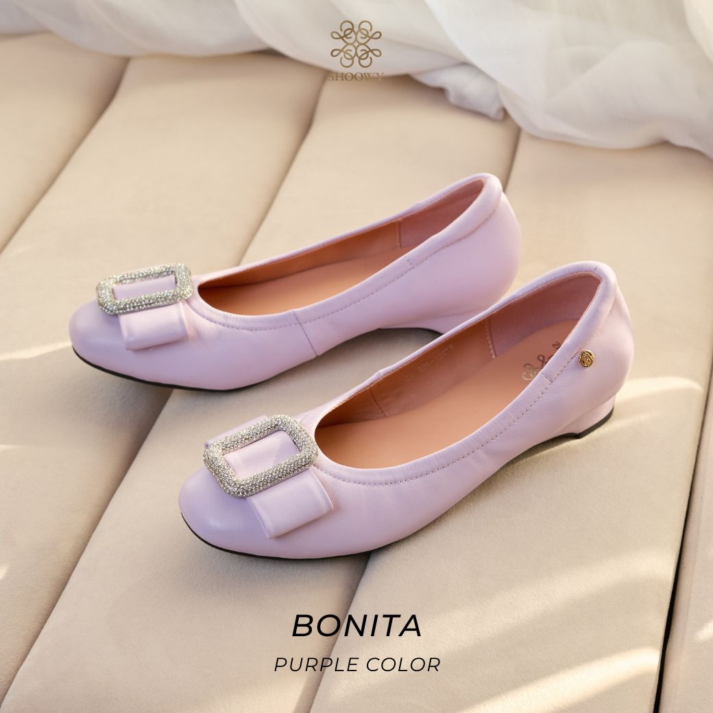 รองเท้าหนังแกะรุ่น Bonita Purple Color (สีม่วง) ราคา 2,890 บาท*ส่งฟรี