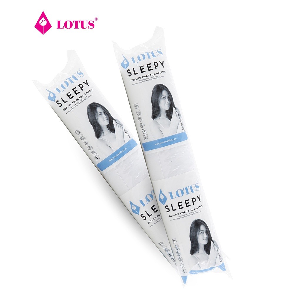 [แพ็คคู่] LOTUS หมอนข้างเพื่อสุขภาพ รุ่น Sleepy ป้องกันไรฝุ่น ใยสังเคราะห์ ราคา 454 บาท*ส่งฟรี