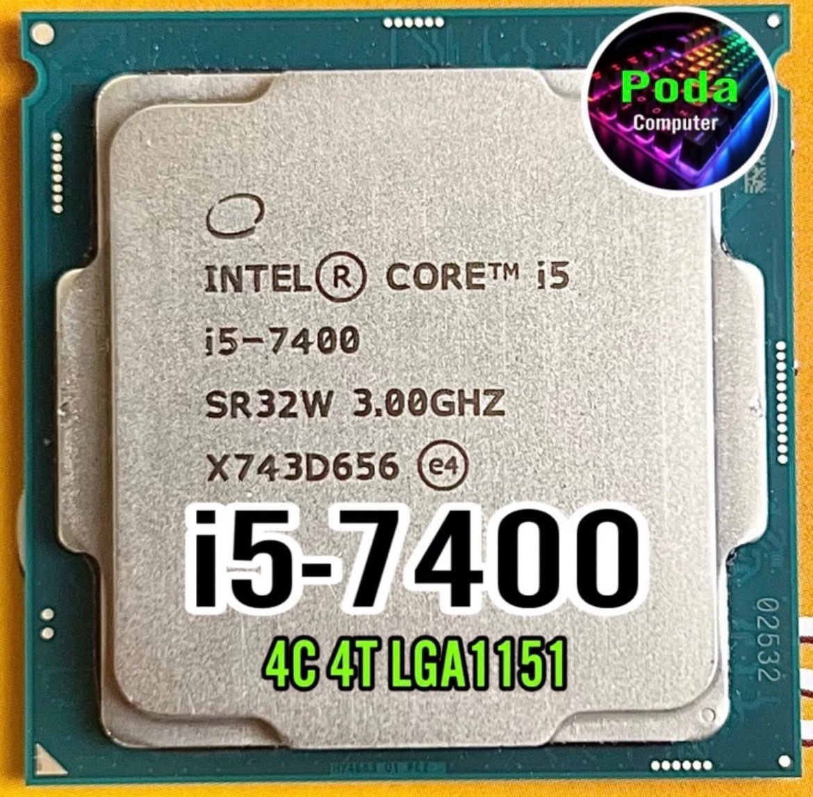 ซีพียู CPU Intel Core i5-7400 4คอ4เทรด LGA 1151 ฟรีซิลิโคน1