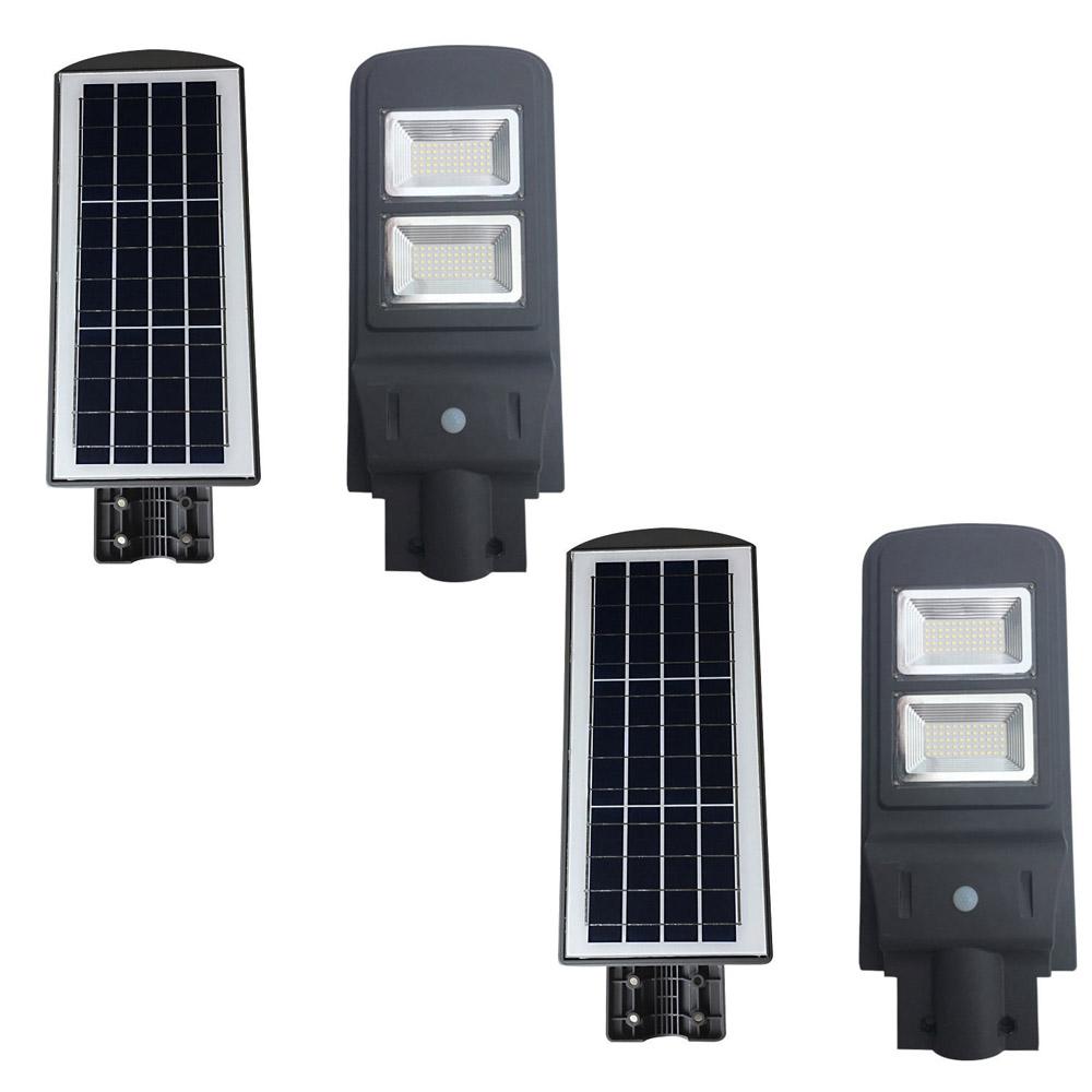 ไฟถนนโซล่าเซลล์ LED Street Light Solar Sensor รุ่น 40W แสงสีขาว [ชุด 1 แถม 1]