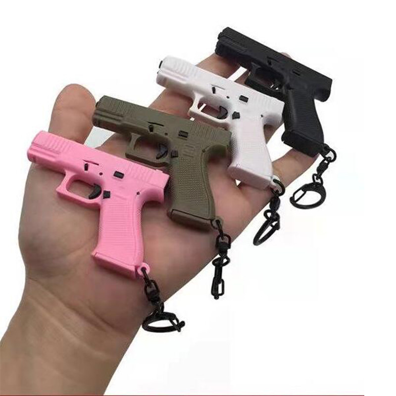 Acquista Portachiavi Mini Pistol Shape Tactical Keychain Glock 45 Modello  Plastic Key Ring Holder Portachiavi portatile