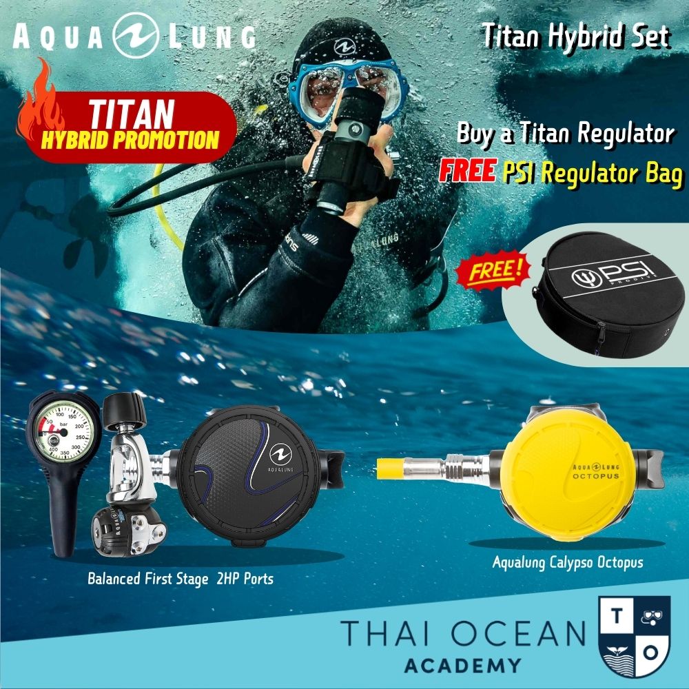 AQUALUNG - Titan Regulator Set (1st stage + 2nd stage + SPG) Free Regulator Bag ราคา 23,188 บาท*ส่งฟรี