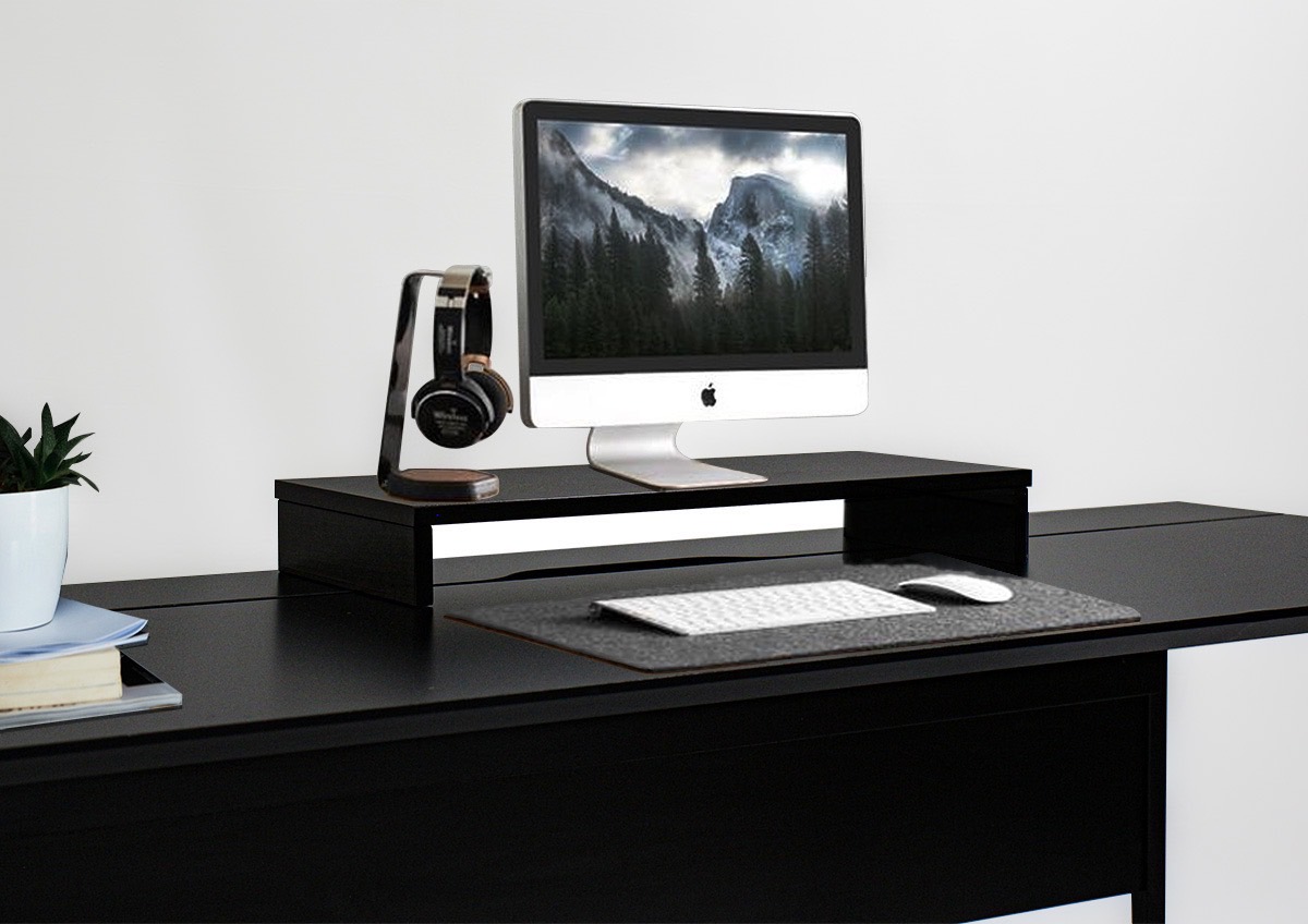 Luvora Regal01 ชั้นวางจอคอม ที่วางโน็ตบุ๊ค ที่วางของใต้จอ ประกอบง่ายด้วยระบบ Easy lock ผลิตจากโรงงานไทย คุณภาพดี ราคา 149 บาท*ส่งฟรี