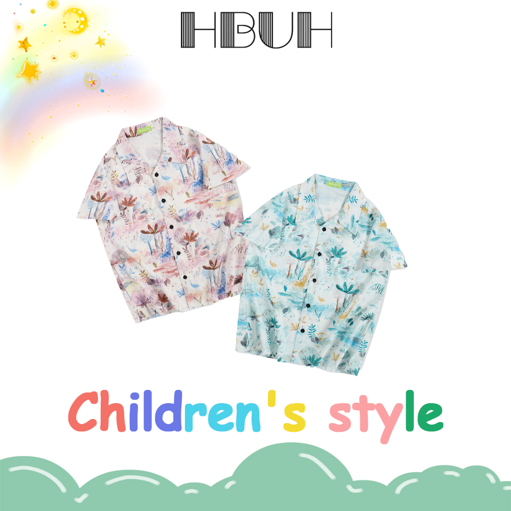 สื้อฮาวายเด็ก เสื้อเด็กไปทะเล เสื้อเด็กสงกรานต์ ผ้าคัตต้อน เนื้อนิ่ม//HBUH ราคา 129 บาท*ส่งฟรี