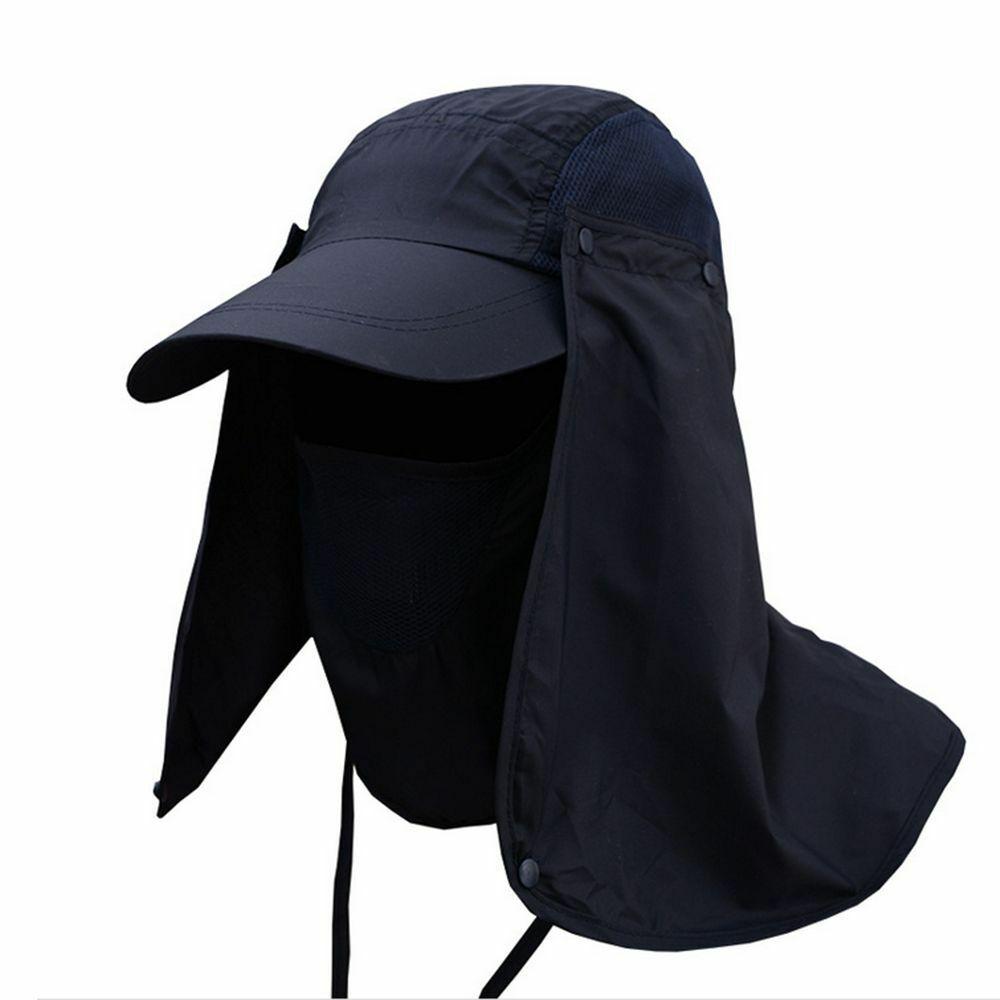 หมวกผ้ากันแดด หน้ากากบังแดดร้อน ระบายอากาศดี sunproof cover Cap ปิดหน้าถีงคอรอบ 360 สามารถถอดที่ปิดหน้าและปีกได้ UPF50+