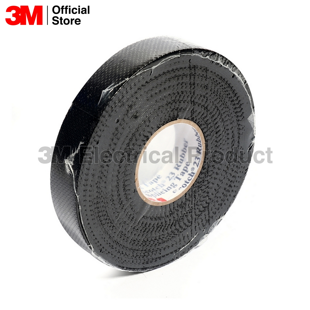 3M เทปยางละลาย NO. 23 สีดำ กว้าง 3/4 นิ้ว ยาว 30 ฟุต หนา 0.76 มม. เหมาะสำหรับพันสายไฟบริเวณมอเตอร์ปั๊มน้ำหรือบริเวณที่มีความชื้นสูง (1 ชิ้น)