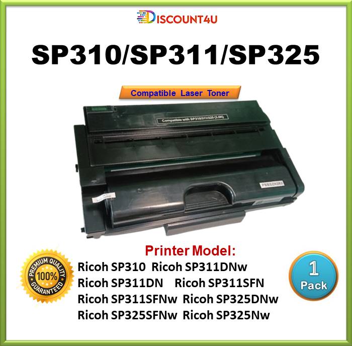 Laser Toner Cartridge Sp311 for Use with Printer Models Ricoh Sp311Dn/ 311Dnw/ 311Sfn/ 311Sfnw/ 325Dnw/ 325Sfnw ราคา 280 บาท*ส่งฟรี