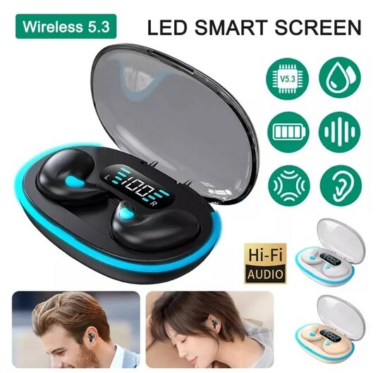 New Model X55 Bluetooth Headphones for Sleeping Transmit Signals through the Ear Bone. No Need to Insert It into the Ear. Supports Dual Stereo Sound Long Battery Life
