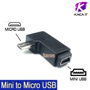 สินค้า หัวแปลง อะแดปเตอร์แปลง จาก Mini USB ไปเป็น Micro USB ( Mini USB Female to Micro USB Male Adapter )หัวงอ