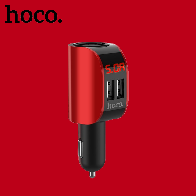 ที่ชาร์จ หัวชาร์จไฟในรถยนต์  รุ่น Hoco Z29 Plus ที่ชาร์จเสียบที่จุดบุหรี่ ช่อง USB ชาร์จไฟได้เร็ว 3.1A / หากชาร์จ 2 ช่องรวมกัน จ่ายไฟสูงสุด 5A
