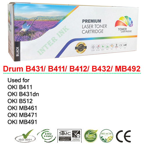 Drum Cartridge Drum Oki B431/ B411/ B412/ B432/ Mb492 (25K) Compatible ราคา 1,100 บาท*ส่งฟรี