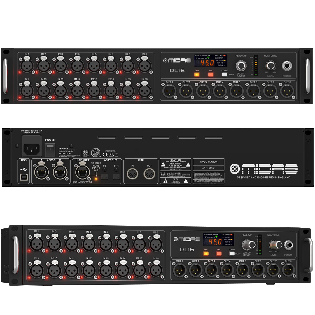 MIDAS DL16 เสตจบ๊อกซ์ 16 Input, 8 Output Stage Box ราคา 38,500 บาท*ส่งฟรี